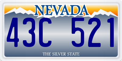 NV license plate 43C521