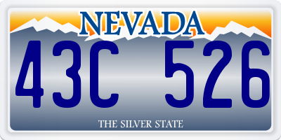 NV license plate 43C526