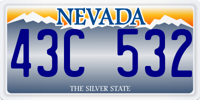 NV license plate 43C532