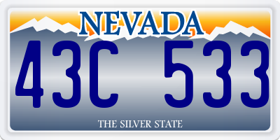 NV license plate 43C533