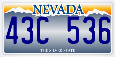 NV license plate 43C536