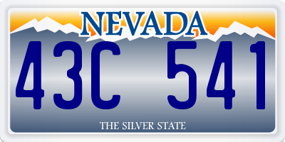 NV license plate 43C541