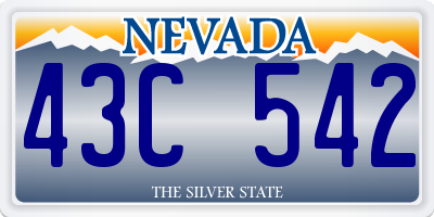NV license plate 43C542