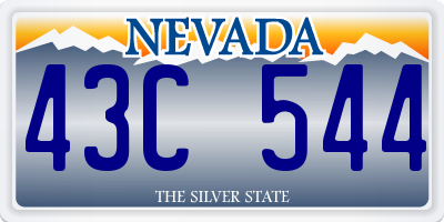 NV license plate 43C544