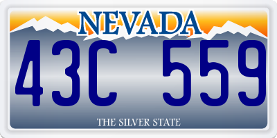 NV license plate 43C559