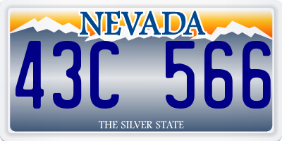 NV license plate 43C566