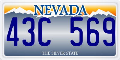 NV license plate 43C569