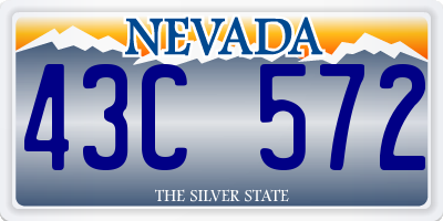 NV license plate 43C572