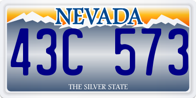 NV license plate 43C573