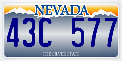 NV license plate 43C577