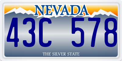 NV license plate 43C578