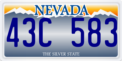 NV license plate 43C583