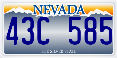 NV license plate 43C585