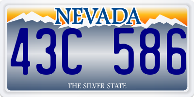 NV license plate 43C586