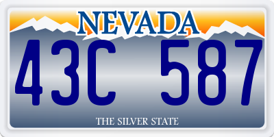 NV license plate 43C587