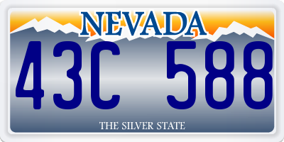 NV license plate 43C588