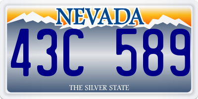 NV license plate 43C589