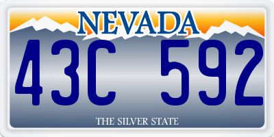 NV license plate 43C592