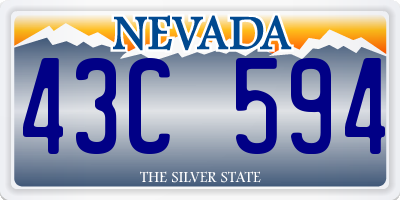 NV license plate 43C594