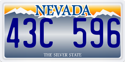 NV license plate 43C596