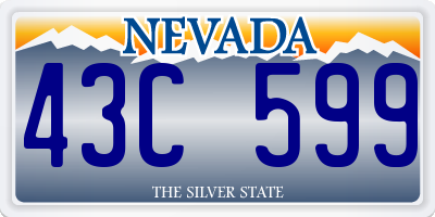 NV license plate 43C599