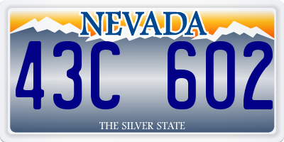 NV license plate 43C602