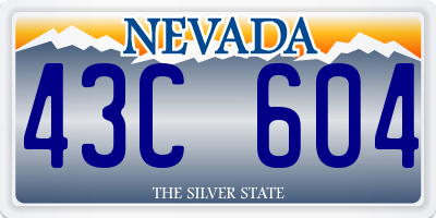 NV license plate 43C604