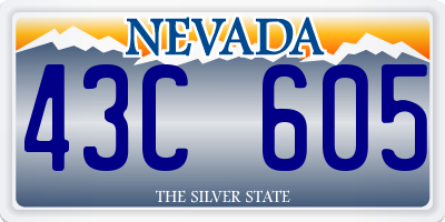 NV license plate 43C605