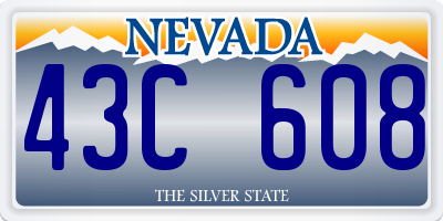 NV license plate 43C608