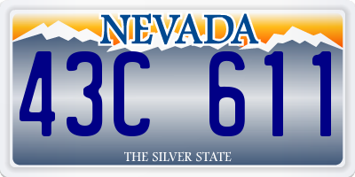 NV license plate 43C611