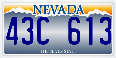 NV license plate 43C613