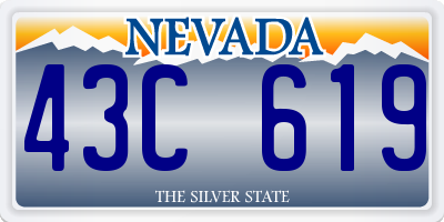 NV license plate 43C619