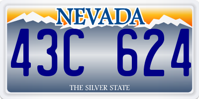 NV license plate 43C624