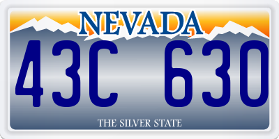 NV license plate 43C630
