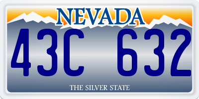 NV license plate 43C632