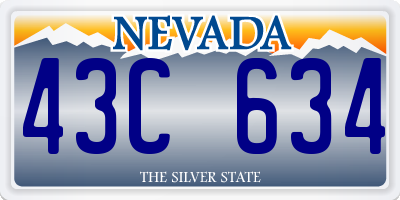 NV license plate 43C634