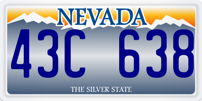 NV license plate 43C638