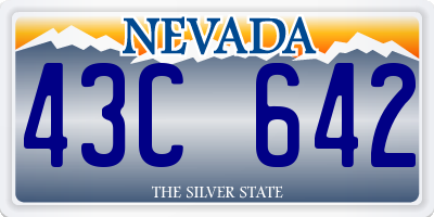 NV license plate 43C642