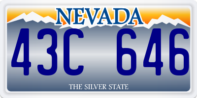 NV license plate 43C646