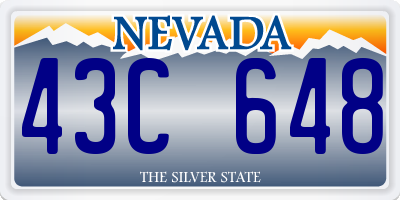 NV license plate 43C648