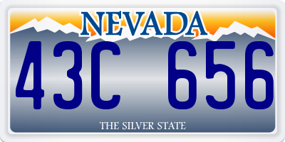 NV license plate 43C656