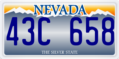 NV license plate 43C658