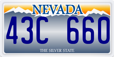 NV license plate 43C660