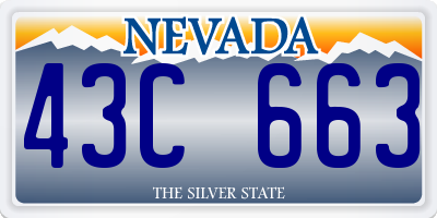 NV license plate 43C663