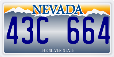 NV license plate 43C664