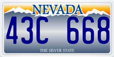 NV license plate 43C668