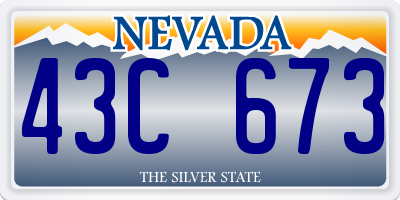 NV license plate 43C673