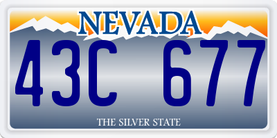 NV license plate 43C677