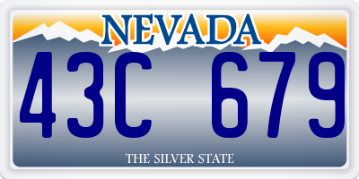 NV license plate 43C679