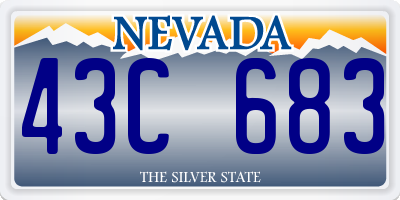 NV license plate 43C683